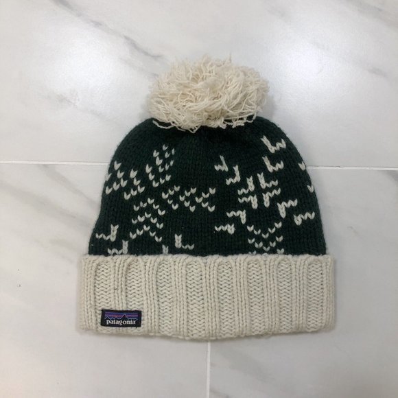 Patagonia Unisex Snowbelle Beanie Evergreen Flakes Pinyon Green 33445 OS